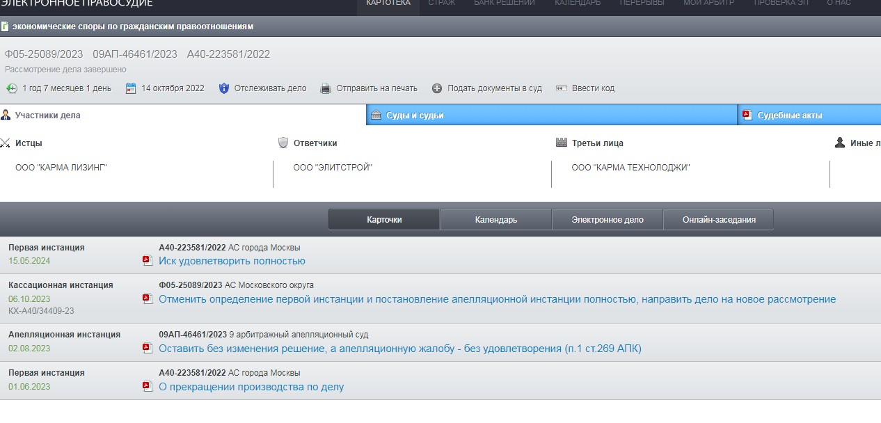 Картотека арбитражных дел (3)
